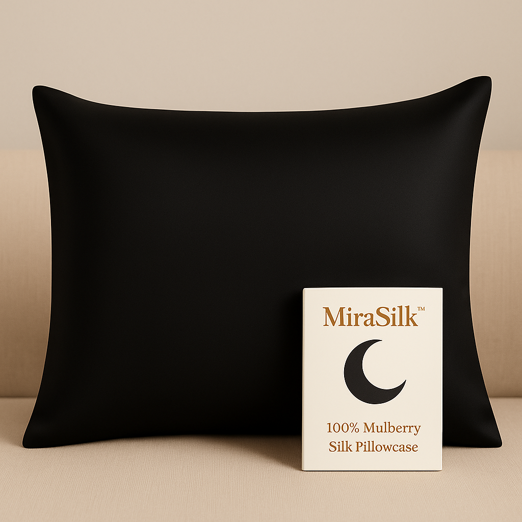 MiraSilk™ 100% Mulberry Silk Pillowcase – 19 Momme, OEKO-TEX Certified