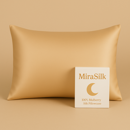 MiraSilk™ 100% Mulberry Silk Pillowcase – 19 Momme, OEKO-TEX Certified