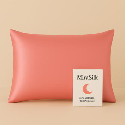 MiraSilk™ 100% Mulberry Silk Pillowcase – 19 Momme, OEKO-TEX Certified