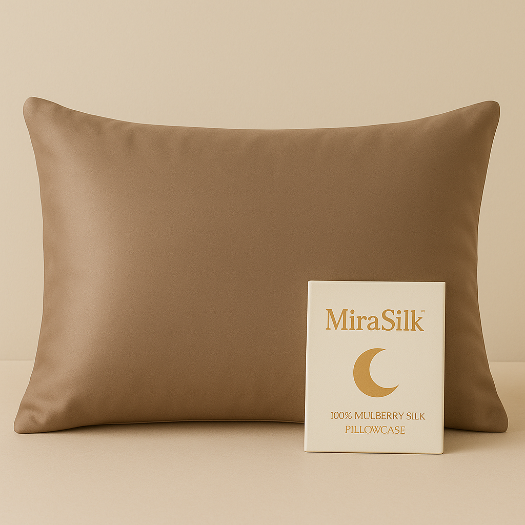 MiraSilk™ 100% Mulberry Silk Pillowcase – 19 Momme, OEKO-TEX Certified